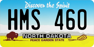 ND license plate HMS460
