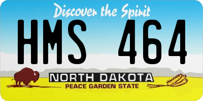 ND license plate HMS464