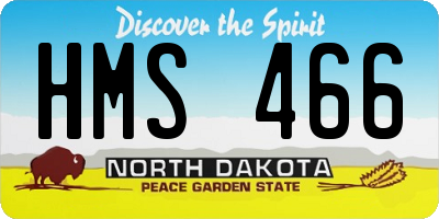 ND license plate HMS466