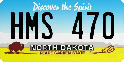 ND license plate HMS470