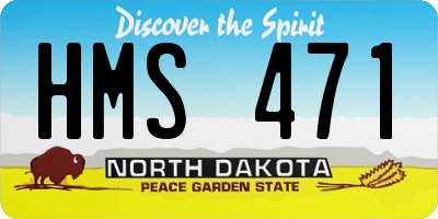 ND license plate HMS471