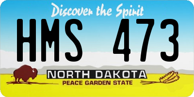 ND license plate HMS473
