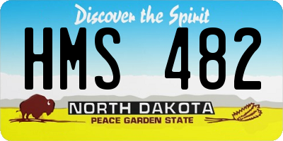 ND license plate HMS482