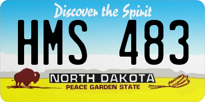 ND license plate HMS483