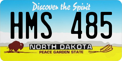 ND license plate HMS485