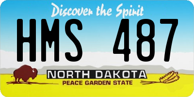 ND license plate HMS487