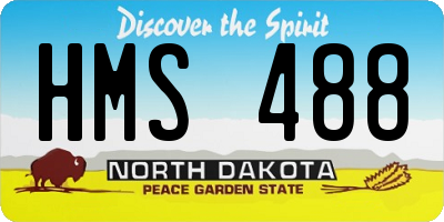 ND license plate HMS488