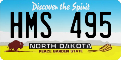 ND license plate HMS495