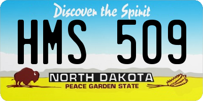 ND license plate HMS509