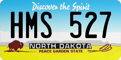 ND license plate HMS527