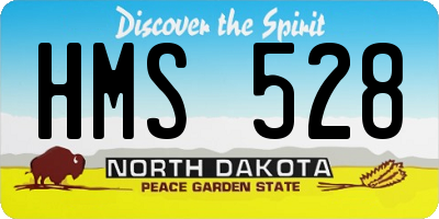 ND license plate HMS528