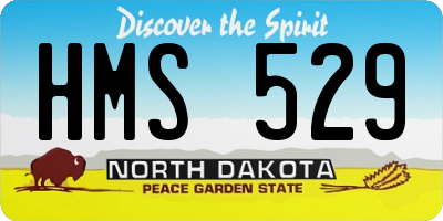 ND license plate HMS529