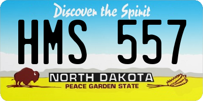 ND license plate HMS557
