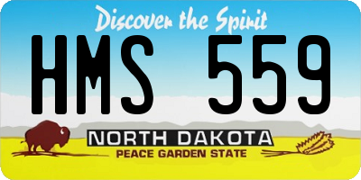 ND license plate HMS559