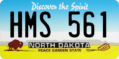 ND license plate HMS561