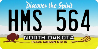 ND license plate HMS564