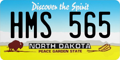 ND license plate HMS565