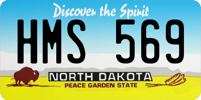 ND license plate HMS569