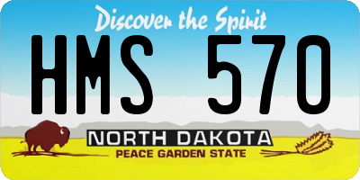 ND license plate HMS570