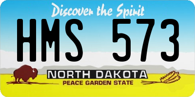 ND license plate HMS573