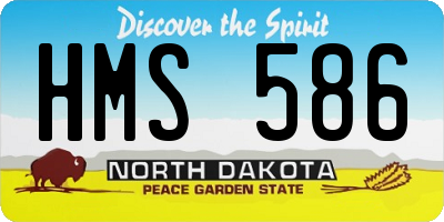 ND license plate HMS586