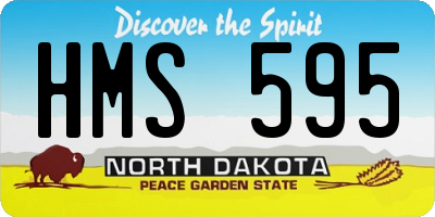 ND license plate HMS595