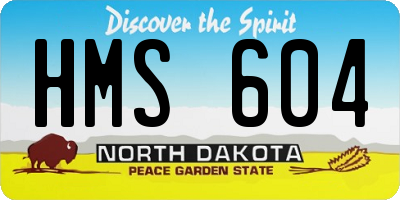 ND license plate HMS604