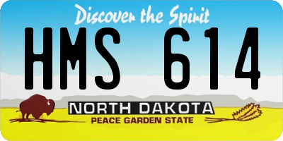 ND license plate HMS614