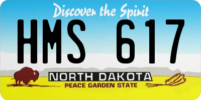 ND license plate HMS617