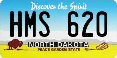 ND license plate HMS620