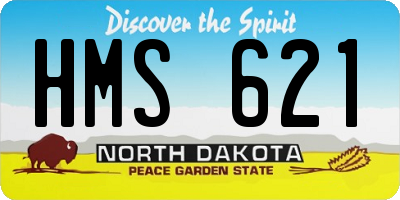 ND license plate HMS621