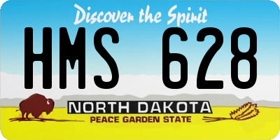 ND license plate HMS628