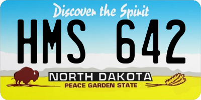 ND license plate HMS642
