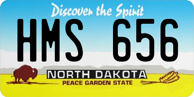 ND license plate HMS656