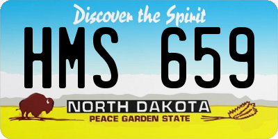 ND license plate HMS659