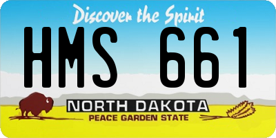 ND license plate HMS661
