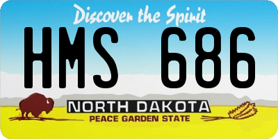 ND license plate HMS686