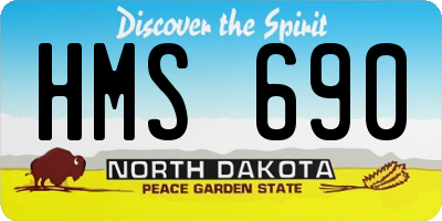 ND license plate HMS690