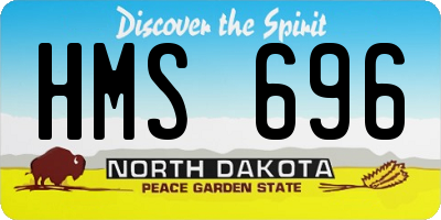 ND license plate HMS696