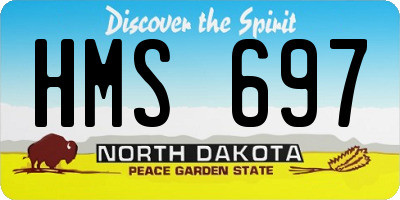 ND license plate HMS697