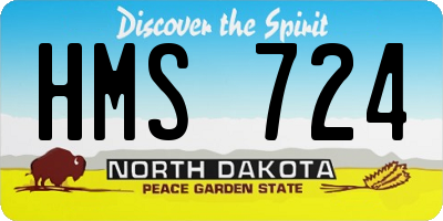 ND license plate HMS724