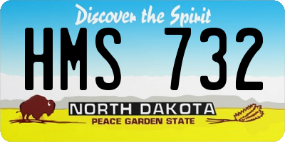 ND license plate HMS732