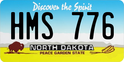 ND license plate HMS776