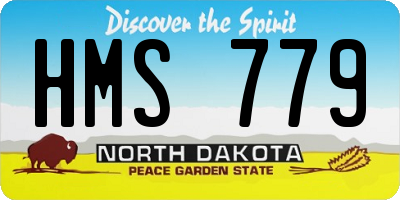 ND license plate HMS779