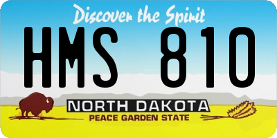 ND license plate HMS810