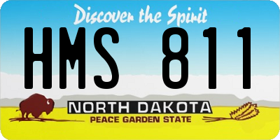 ND license plate HMS811