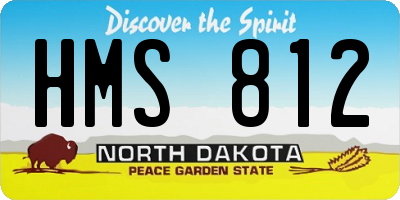ND license plate HMS812