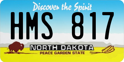 ND license plate HMS817