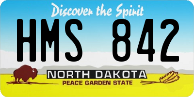 ND license plate HMS842