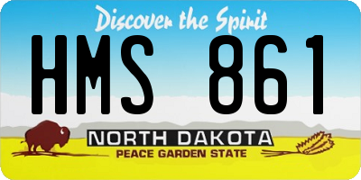 ND license plate HMS861